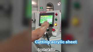 Cutting acrylic sheet