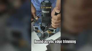 Round acrylic edge trimming