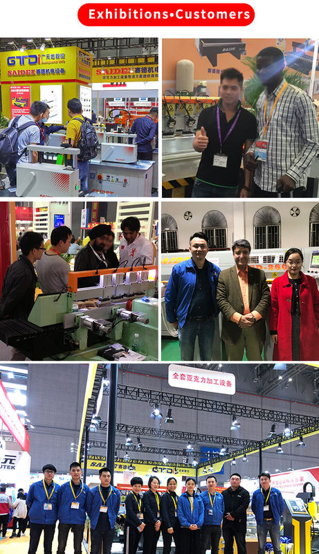 220V 50HZ/60HZ Acrylic R3 / R4 / R5 Rounded Corner Polishing And Trimming Machine Interchangeable Knives 45 Degree Bevelled Edge Chamfering Machine