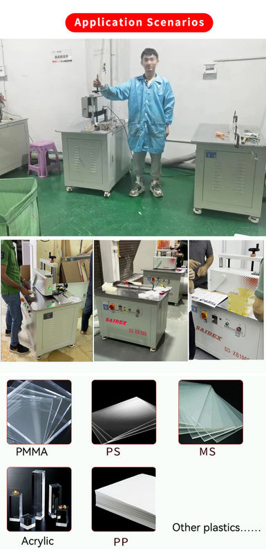 Medium PMMA PS Acrylic Automatic 45 Degree Electric Mini Chamfering Polishing Machine With 3KW Motor Power