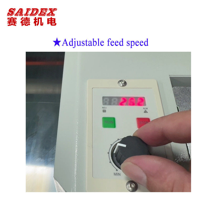 The P1080 mini polishing machine can polish thicknesses up to 30mm, and the polishing angle is adjustable from 0 to 60 degrees.