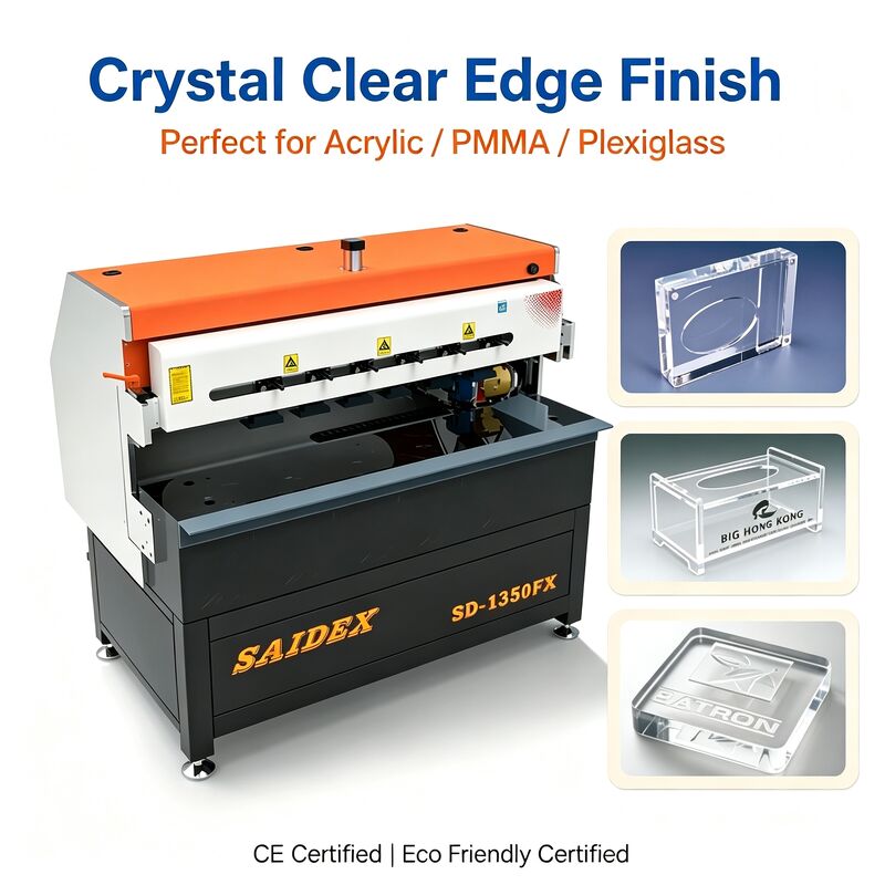 High Speed 0-2m/min 3.5kw Power Acrylic PMMA Polishing Machine with 1350mm Work Area