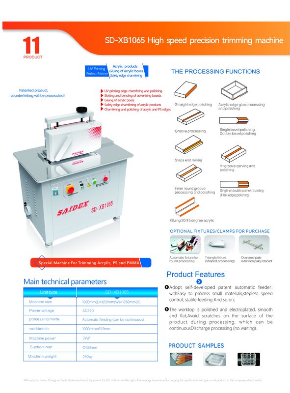 Automatic Acrylic Chamfer Machine with 30 45 Degree Bevel and TiAIN TiCN Coating for Precision Engraving