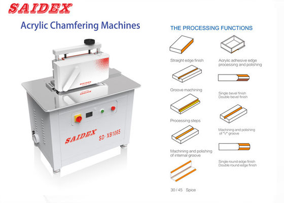 220v Acrylic Polishing Machine High Speed Steel Fillet Maker One Go Polishing At 45 Degree Angle