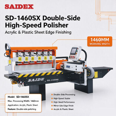 Double Side High Speed Acrylic Polishing Machine with Speed Control for Acrylic Edge Polishing Machine